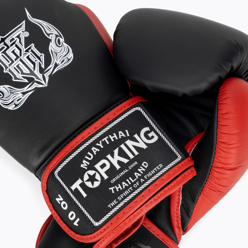 Rękawice bokserskie Top King Reborn Boxing Semi Leather black/red 4