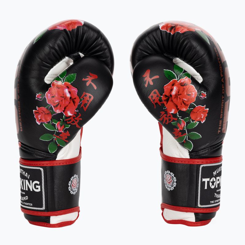 Rękawice bokserskie Top King Boxing Rose white/black 3