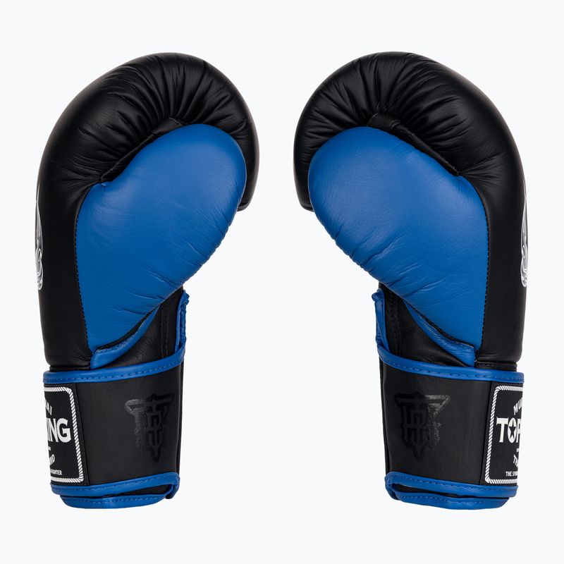 Rękawice bokserskie Top King Reborn Boxing Semi Leather black/blue 4