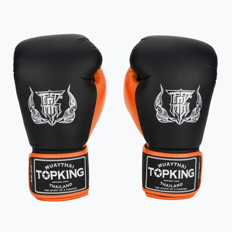 Rękawice bokserskie Top King Reborn Boxing Semi Leather black/orange