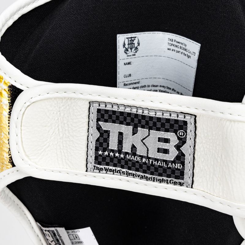 Ochraniacze piszczeli i stóp Top King Super Star white/gold 3