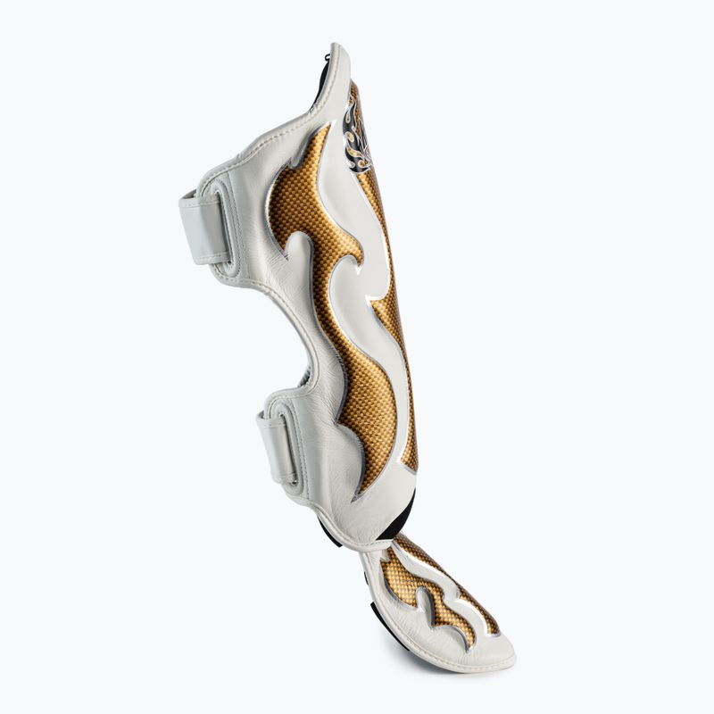 Ochraniacze piszczeli i stóp Top King Empower white/gold 2