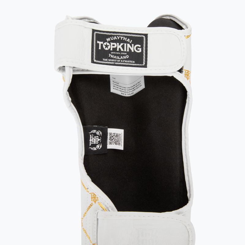 Ochraniacze piszczeli i stóp Top King Chain Semi Leather white/gold 6