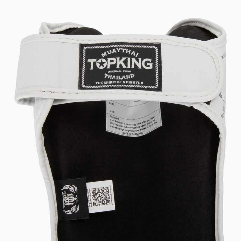 Ochraniacze piszczeli i stóp Top King Chain Semi Leather white/silver 6