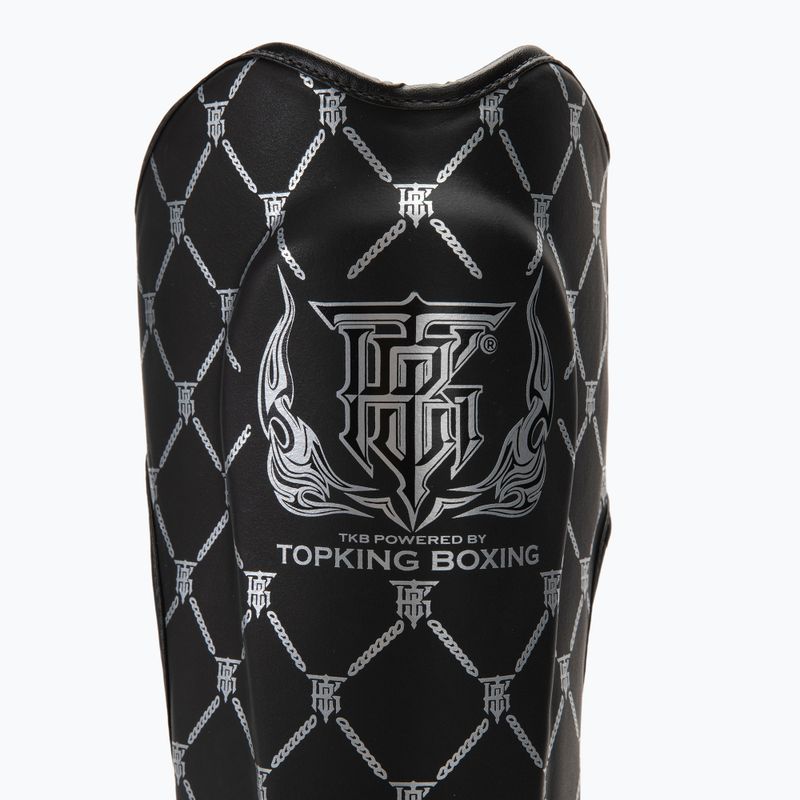 Ochraniacze piszczeli i stóp Top King Chain Semi Leather black/silver 3