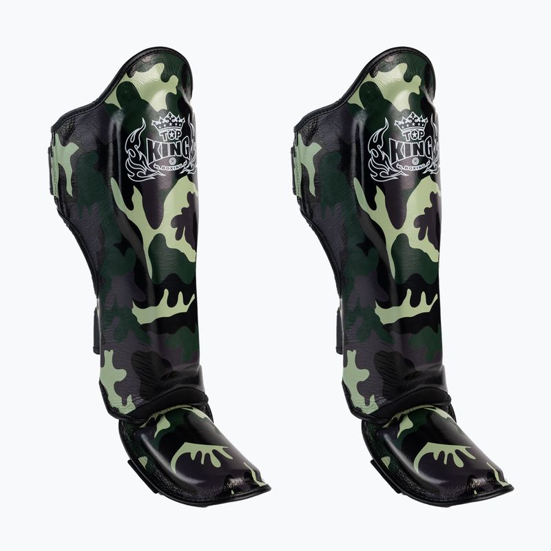Ochraniacze piszczeli i stóp Top King Empower Camouflage green