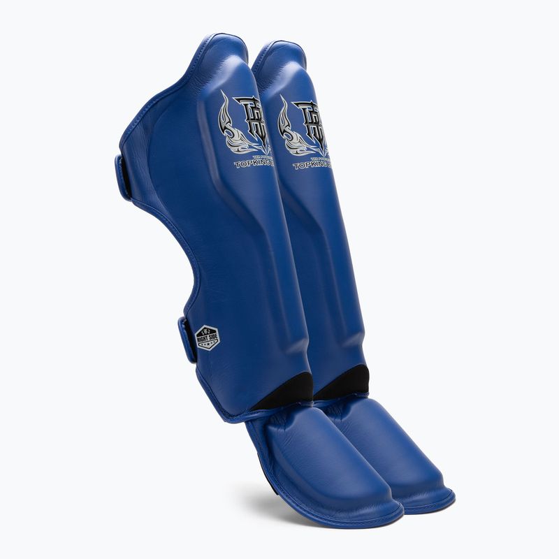 Ochraniacze piszczeli i stóp Top King Pro Semi Leather blue