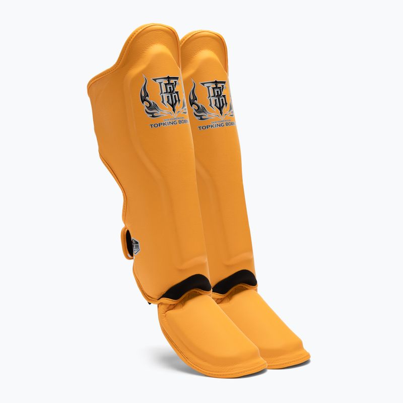 Ochraniacze piszczeli i stóp Top King Pro Semi Leather yellow