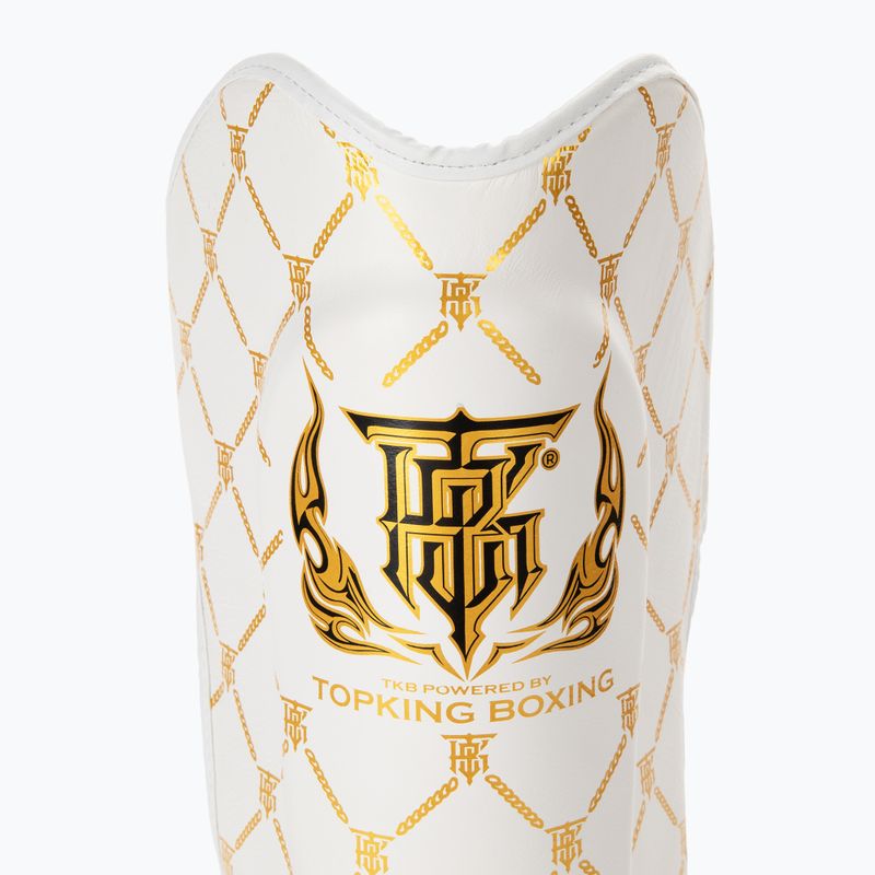Ochraniacze piszczeli i stóp Top King Chain white/gold 5
