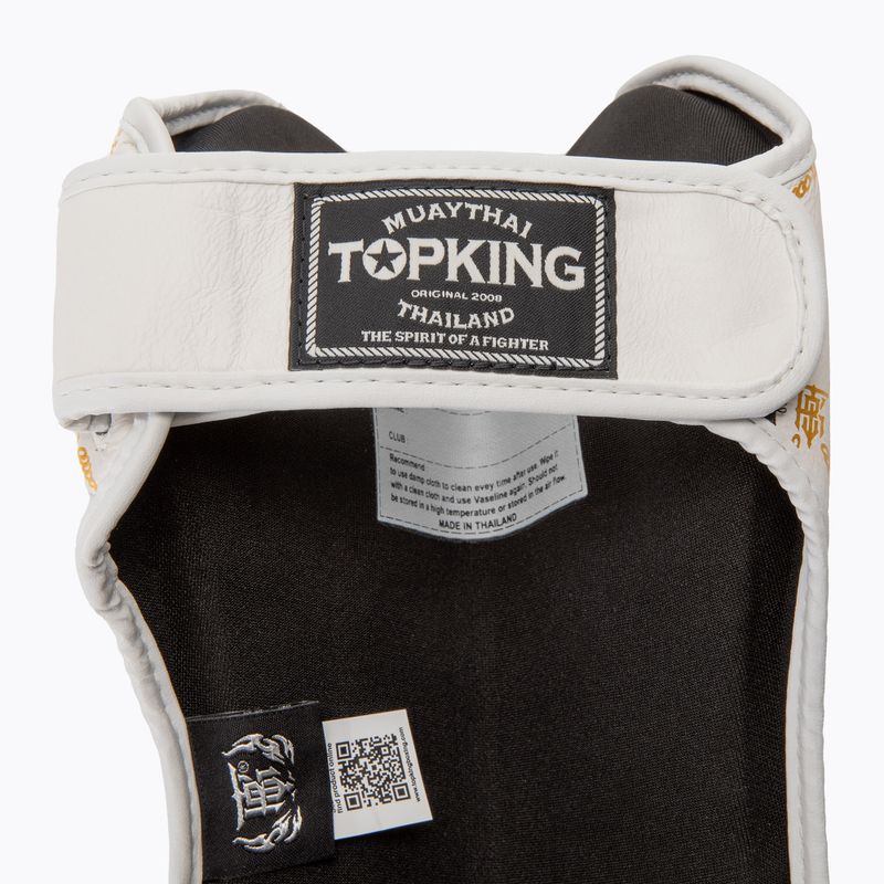 Ochraniacze piszczeli i stóp Top King Chain white/gold 6