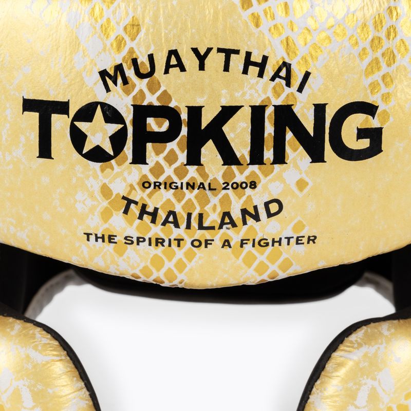 Kask bokserski Top King Super Star white/gold 4
