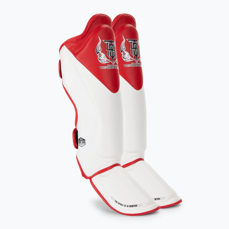 Ochraniacze piszczeli i stóp Top King Shin Guards Blend white/red