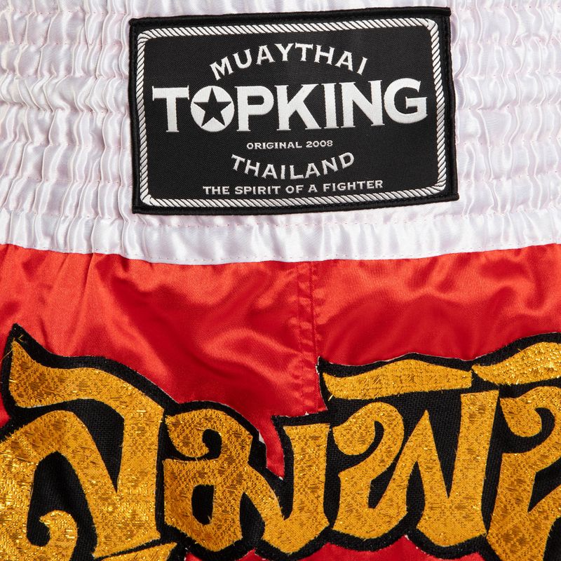 Spodenki treningowe Top King Thai Boxing red/white 3