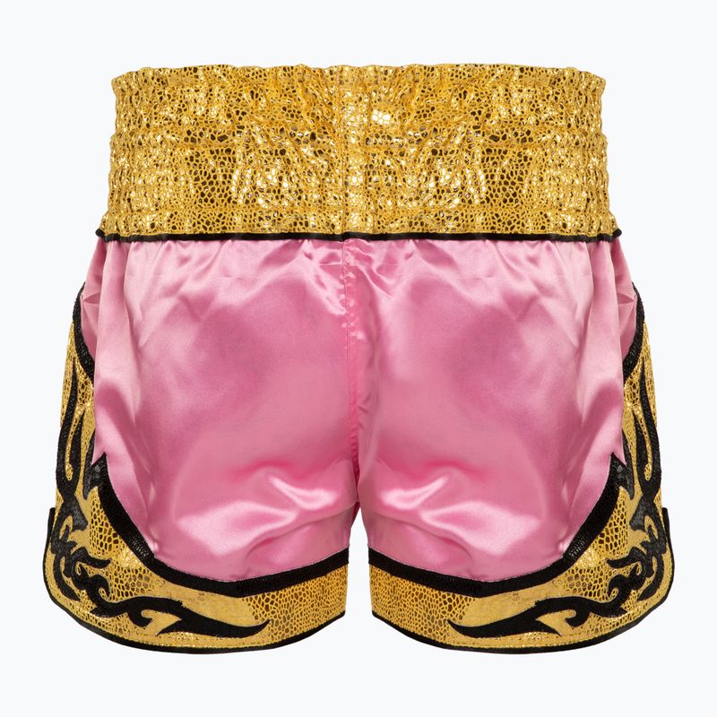 Spodenki treningowe Top King Thai Boxing pink/gold 2