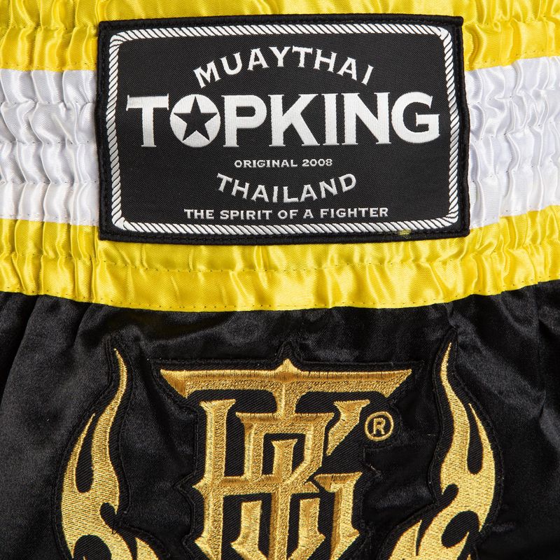 Spodenki treningowe Top King Thai Boxing black/gold/white 3
