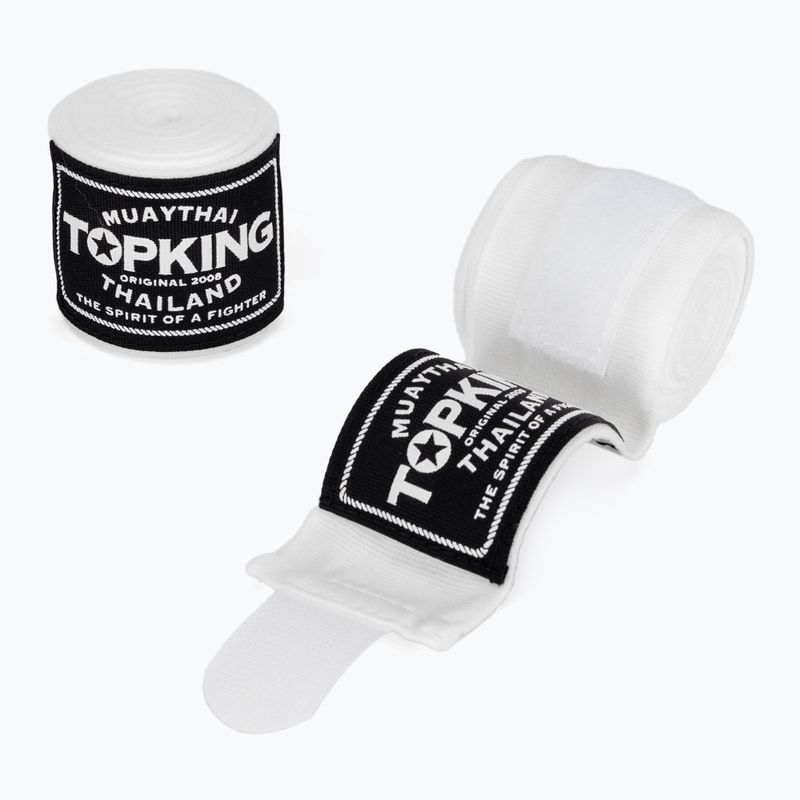 Bandaże bokserskie Top King 400 cm white
