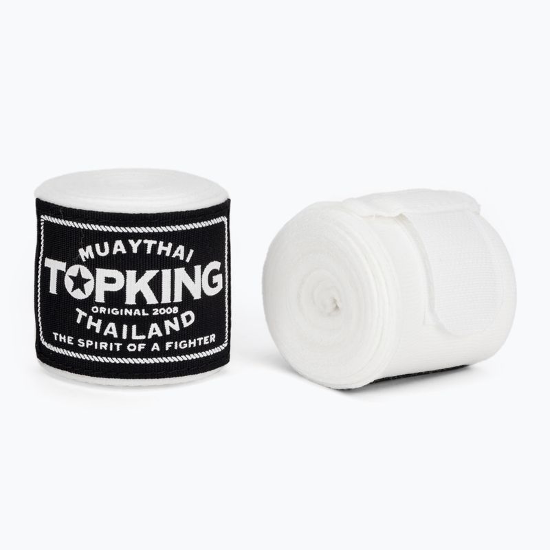 Bandaże bokserskie Top King 400 cm white 2