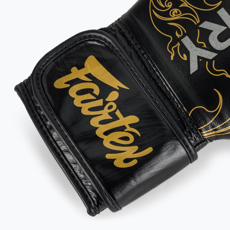 Rękawice bokserskie Fairtex Glory Kickboxing Competition Training Boxing black/gold 6