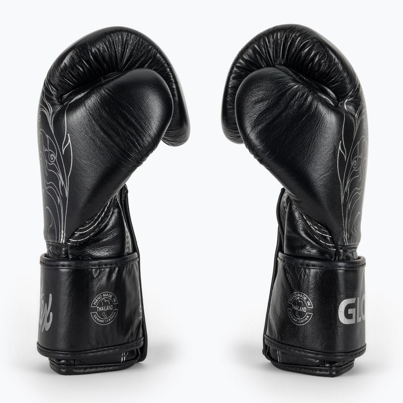 Rękawice bokserskie Fairtex Glory Kickboxing Competition Training Boxing black/silver 4