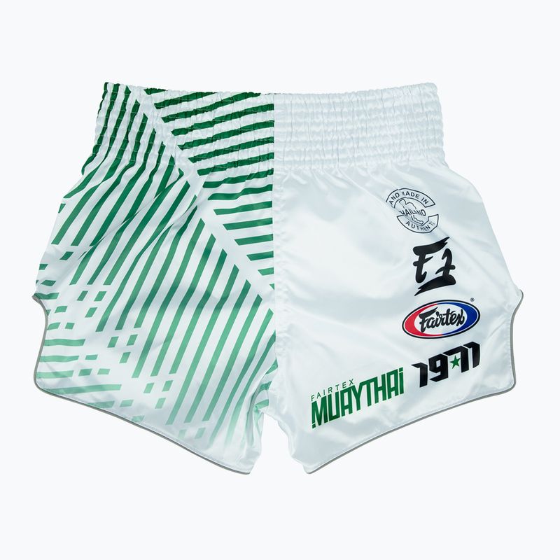 Spodenki treningowe Fairtex Muay Thai Shorts BS1923 "Racer" white 2