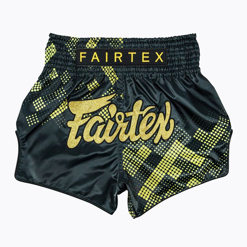 Spodenki treningowe Fairtex Muay Thai S1931 Heart of Gold black/gold