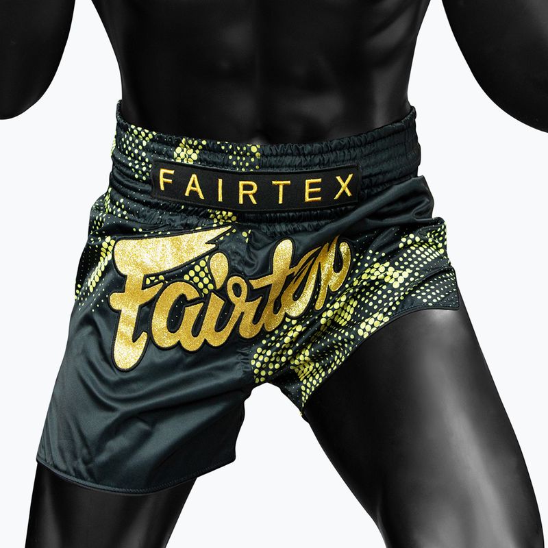 Spodenki treningowe Fairtex Muay Thai S1931 Heart of Gold black/gold 3