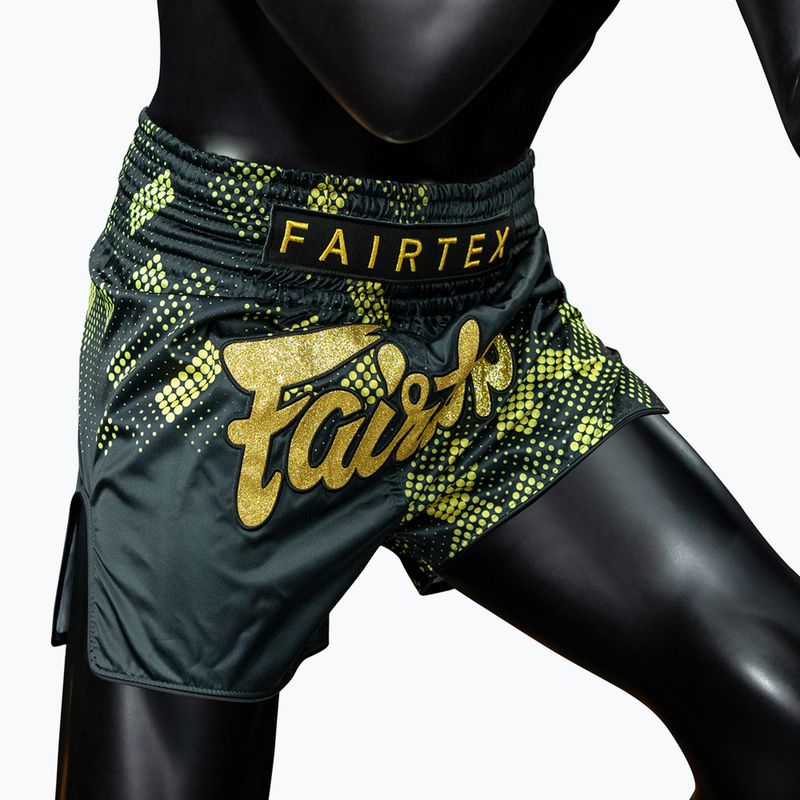 Spodenki treningowe Fairtex Muay Thai S1931 Heart of Gold black/gold 4