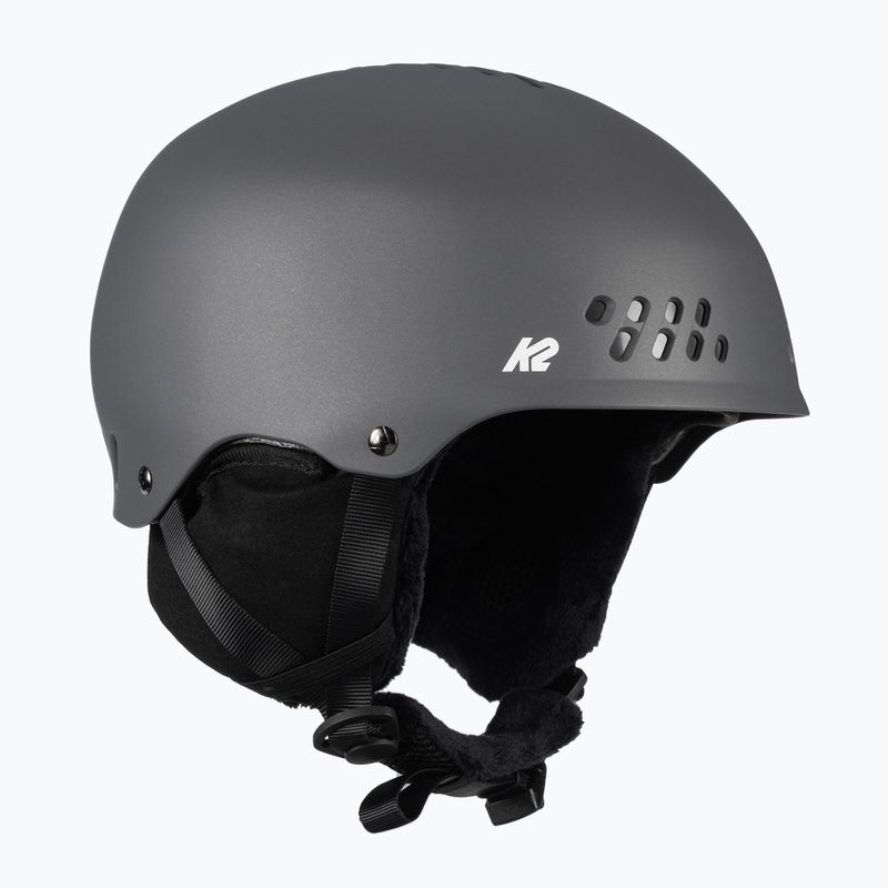 Kask narciarski z systemem audio K2 Emphasis matte pearl charcoal