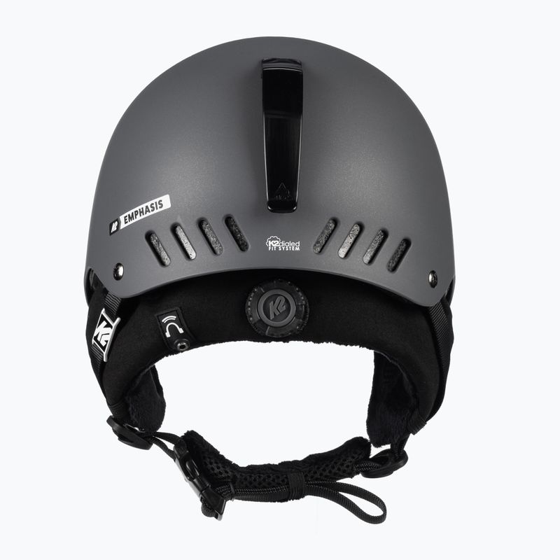 Kask narciarski z systemem audio K2 Emphasis matte pearl charcoal 3