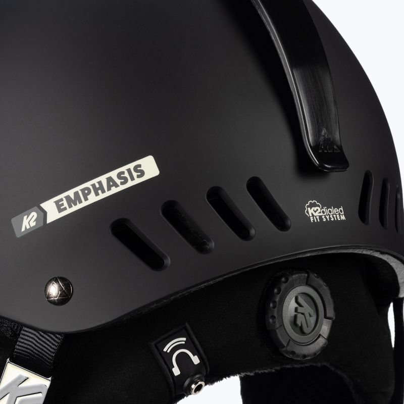 Kask narciarski z systemem audio K2 Emphasis black 7