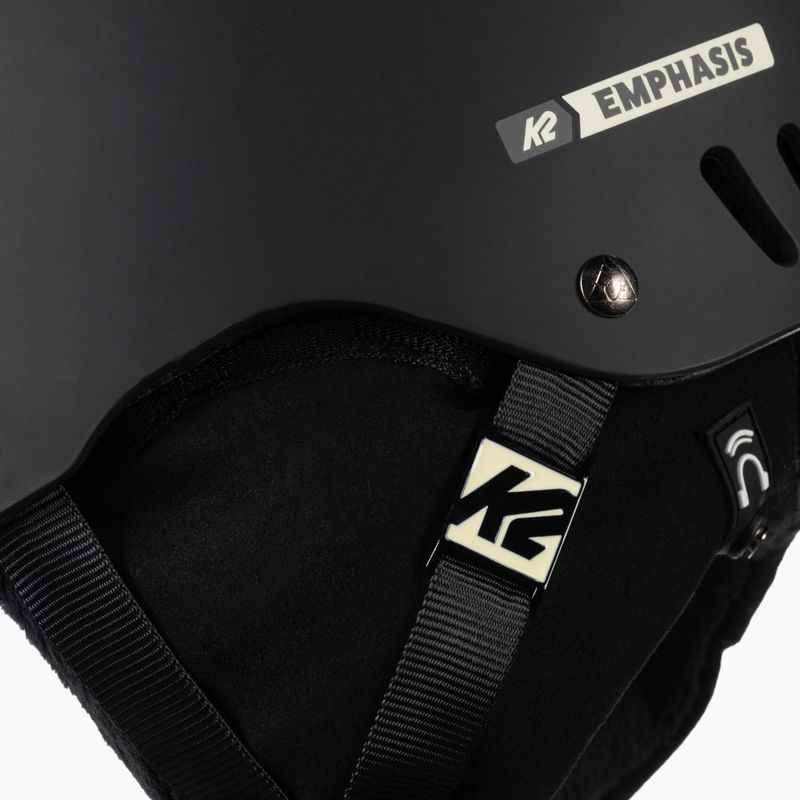 Kask narciarski z systemem audio K2 Emphasis black 8