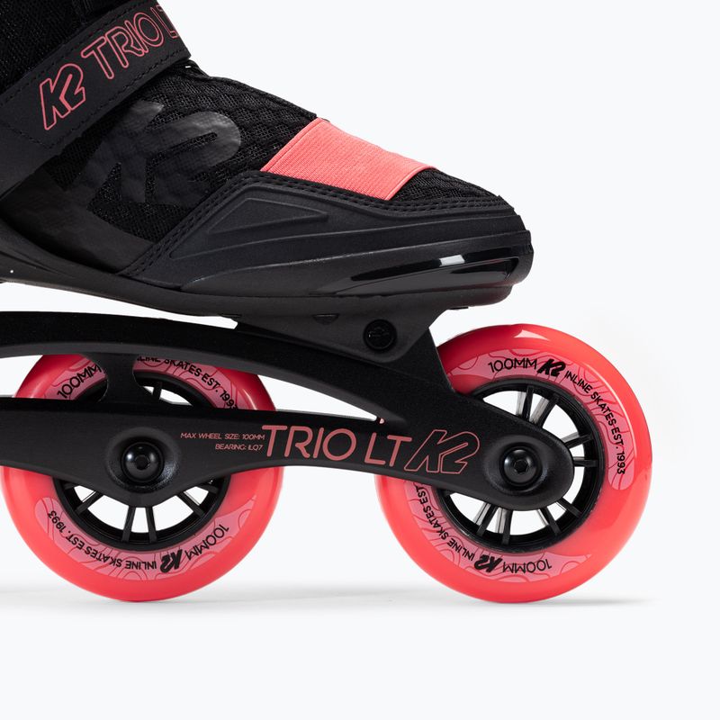 Rolki damskie K2 Trio LT 100 black/pink 6