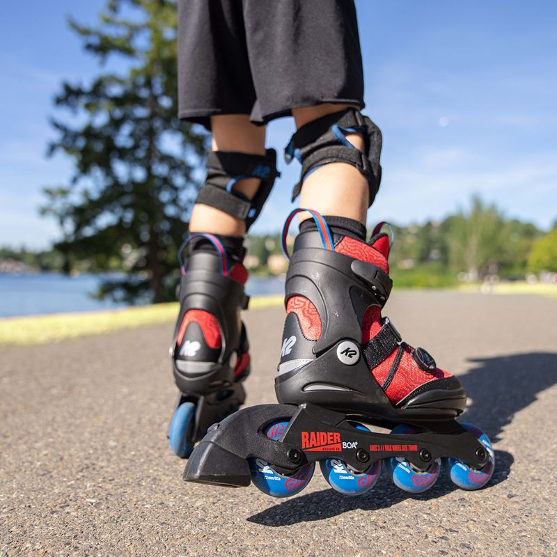 Rolki dziecięce K2 Raider Boa red/black/blue 8