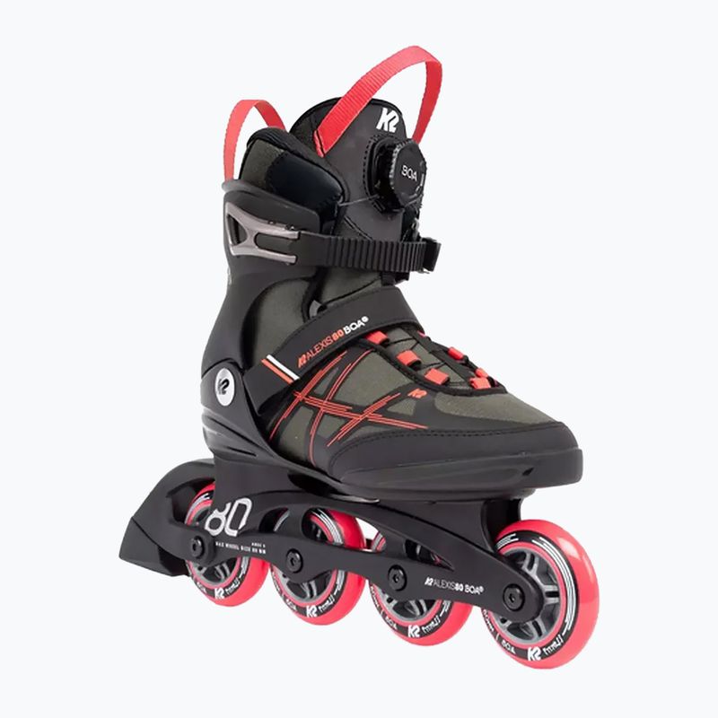 Rolki damskie K2 Alexis 80 Boa grey/pink 8