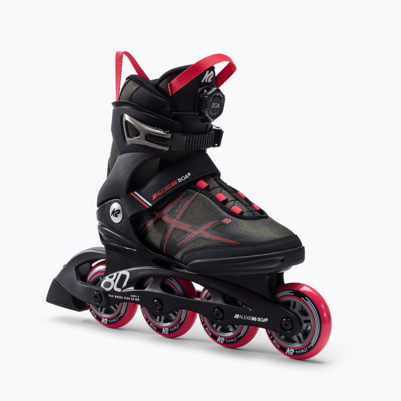 Rolki damskie K2 Alexis 80 Boa grey/pink