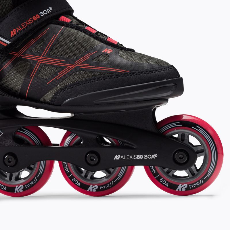 Rolki damskie K2 Alexis 80 Boa grey/pink 6