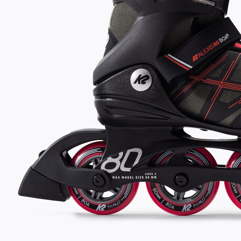 Rolki damskie K2 Alexis 80 Boa grey/pink 7