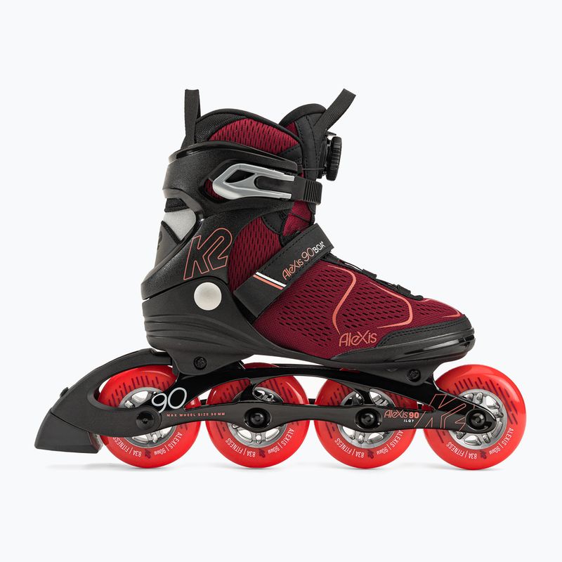 Rolki damskie K2 Alexis 90 Boa purple/black 2