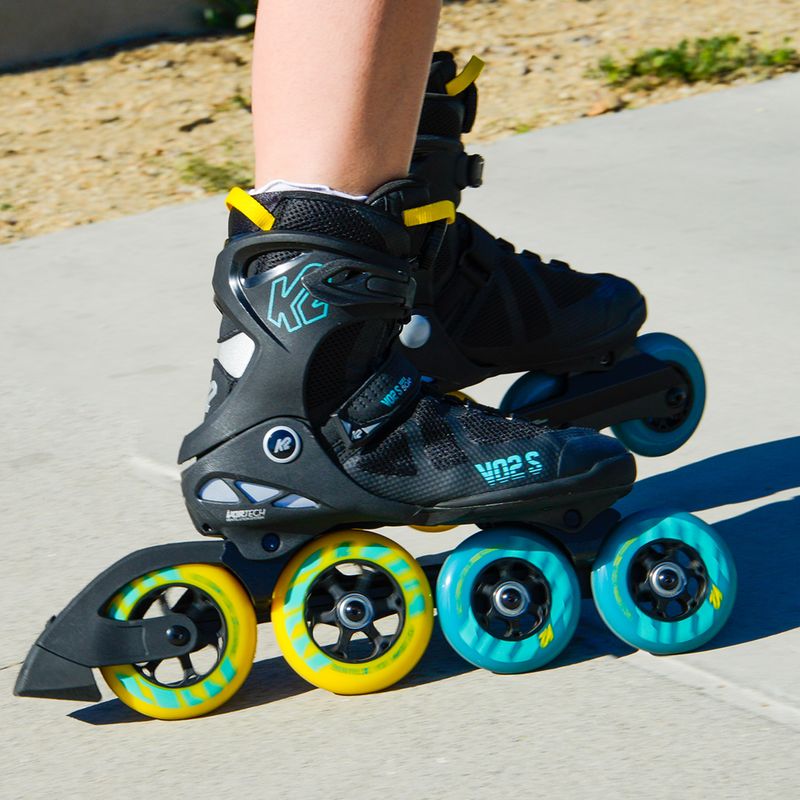 Rolki męskie K2 Vo2 S 100X Boa black/yellow/blue 9