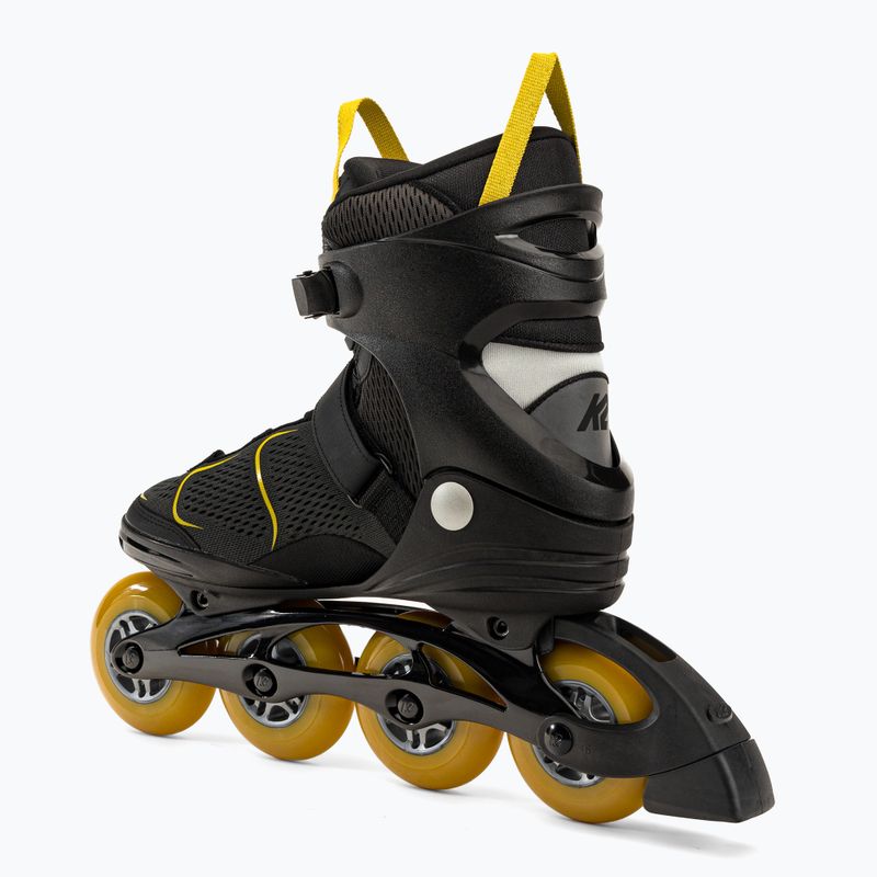 Rolki męskie K2 F.I.T. 90 Boa black/yellow 3