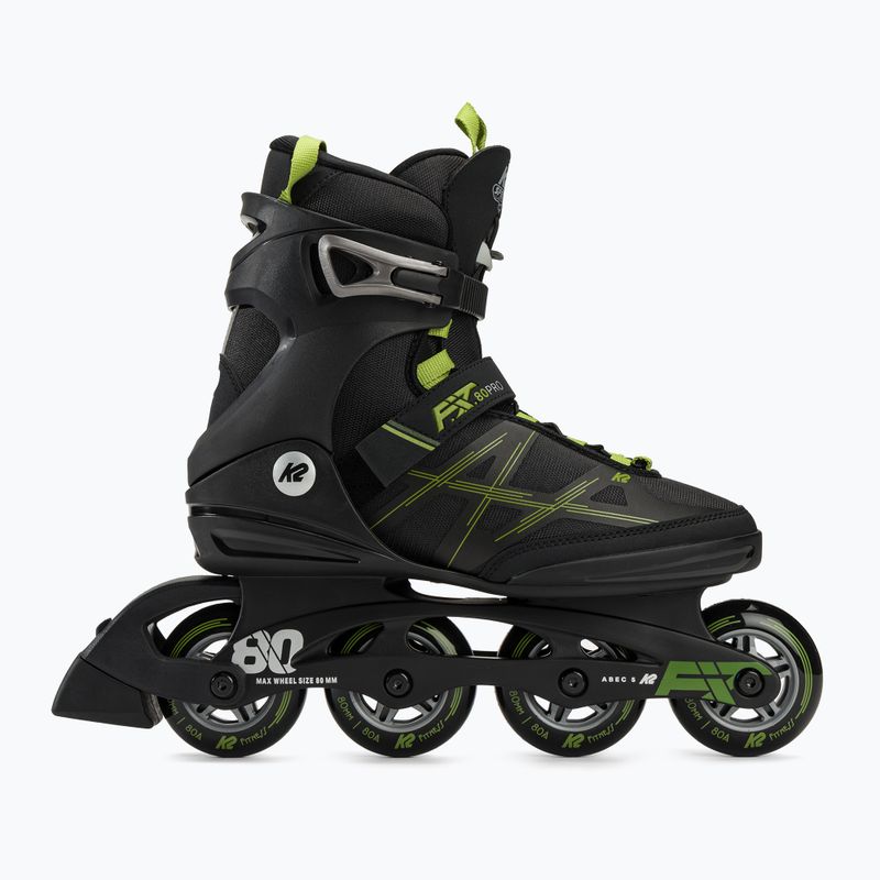 Rolki męskie K2 F.I.T. 80 Pro black/olive 2