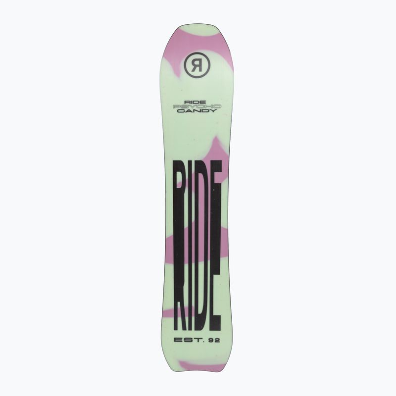 Deska snowboardowa damska RIDE Psychocandy white/black/green 4