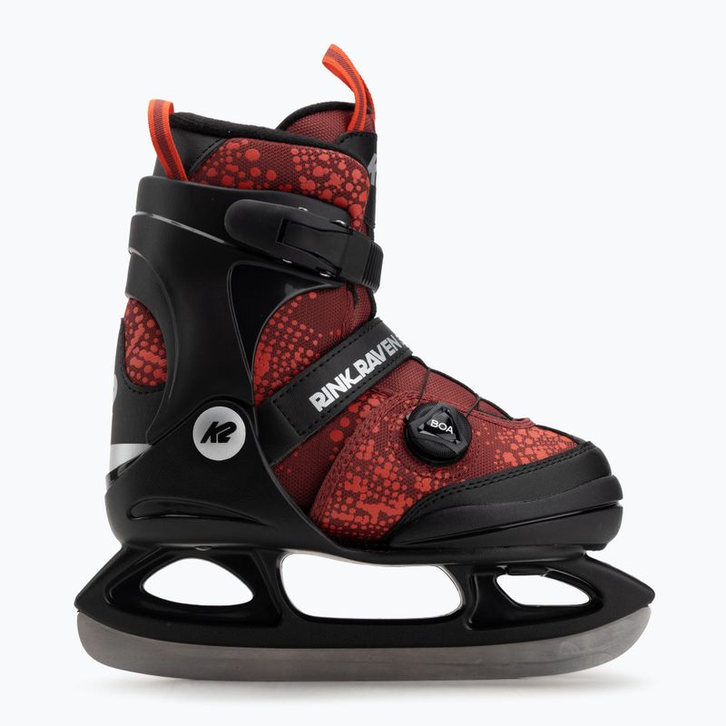 Łyżwy dziecięce K2 Rink Raven Boa Jr red 2
