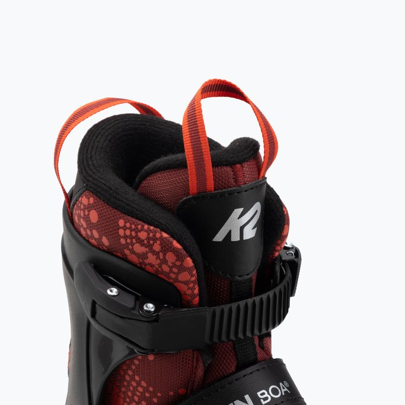 Łyżwy dziecięce K2 Rink Raven Boa Jr red 5