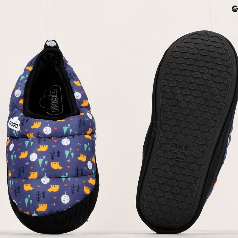 Kapcie zimowe dziecięce Nuvola Classic Printed teddy blue 8