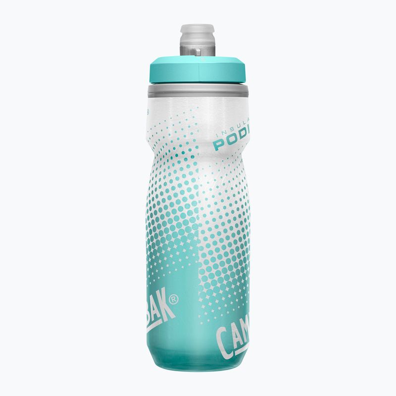 Bidon rowerowy CamelBak Podium Chill 620 ml grey/ teal stripe 4