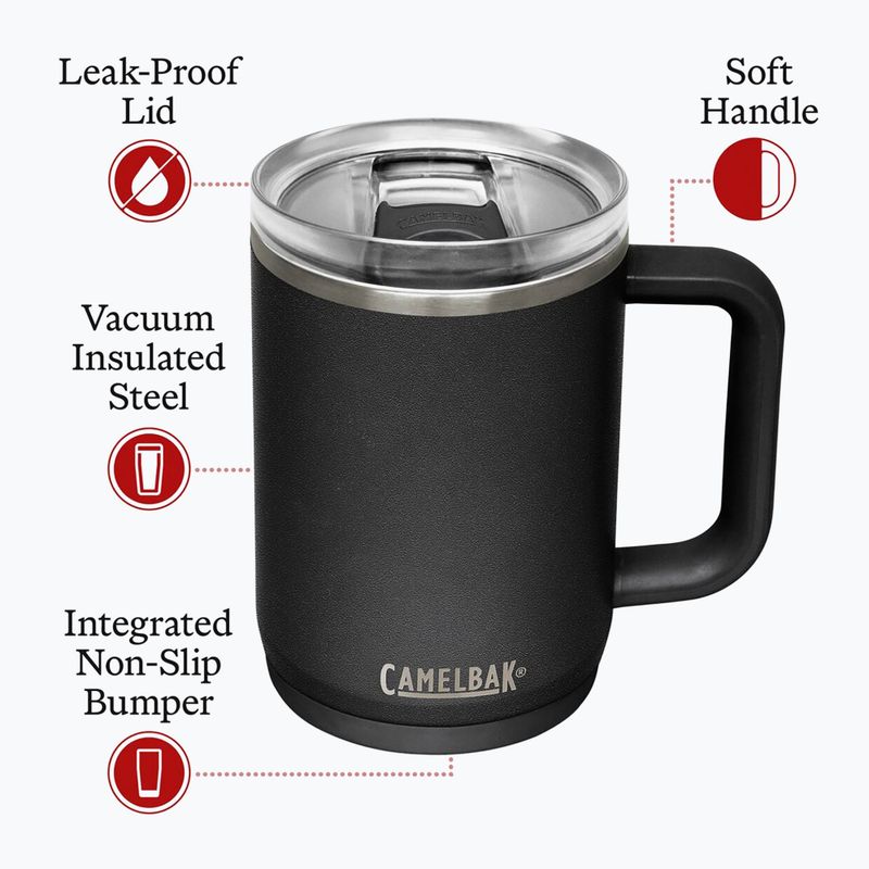 Kubek termiczny CamelBak Thrive Mug Insulated SST 470 ml black 6