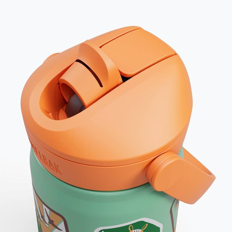 Butelka termiczna CamelBak Thrive Flip Straw Kids Insulated SST 350 ml camp badges 3