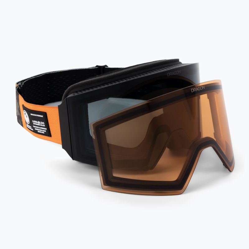 Gogle narciarskie DRAGON RVX OTG bush camo/lumalens dark smoke/lumalens amber 43734-310
