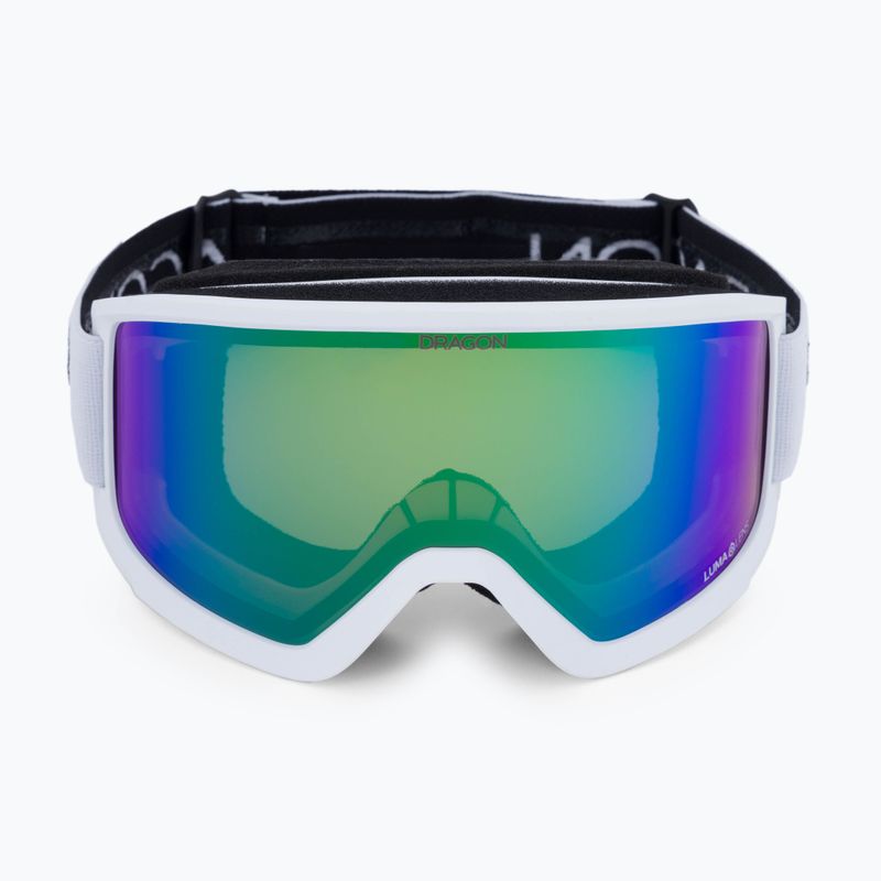 Gogle narciarskie DRAGON DX3 OTG white/lumalens green ion 2